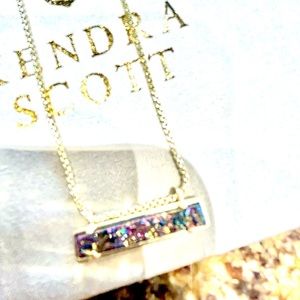 Kendra Scott multicolor drusy gold necklace!